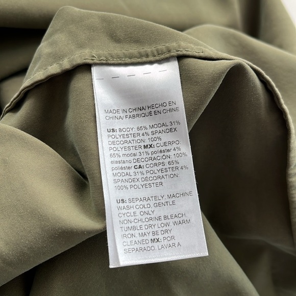 CHICO'S Embellished Peasant Blouse Fern Green Chico’s sz 2 US Women’s 12/14 - Picture 9 of 15